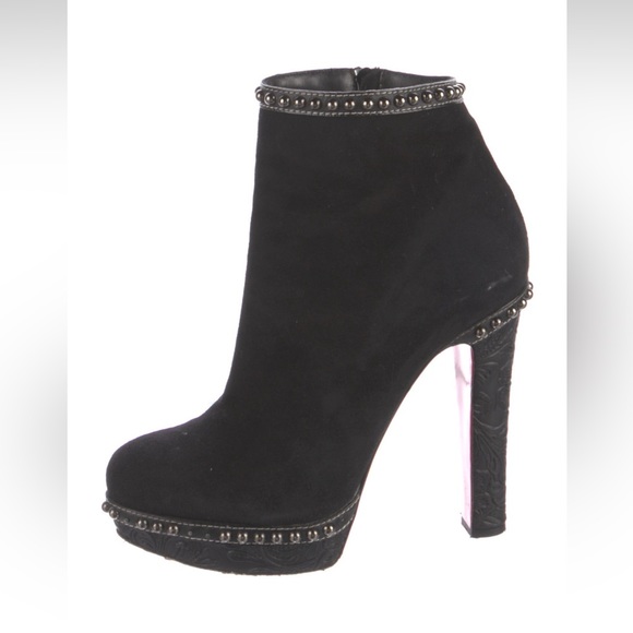 Christian Louboutin Suede Ankle Boots size 39.5 - Picture 2 of 5